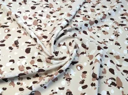 Креп шовк плямистий, кремовий - інтернет-магазин tkani-atlas.com.ua