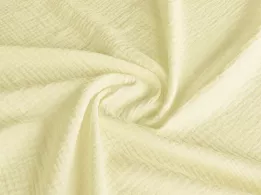 Муслін двошаровий уцінка (текстильний недолік), пастельно-жовтий - інтернет-магазин tkani-atlas.com.ua