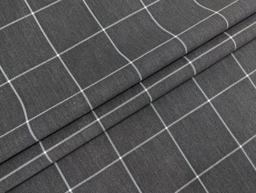 Костюмна клітинка 55 мм, темно-сірий - фото 1 - інтернет-магазин tkani-atlas.com.ua