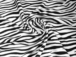 Штапель Бельмондо зебра, черно-белый - интернет-магазин tkani-atlas.com.ua
