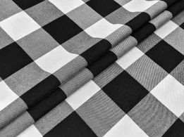 Костюмная квадраты, черно-белый с серым (отрез 0,8 м) - интернет-магазин tkani-atlas.com.ua