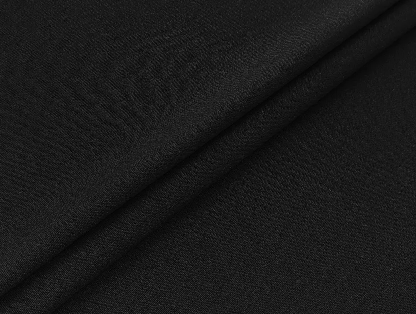 Лен стрейч с вискозой, черный - фото 1 - интернет-магазин tkani-atlas.com.ua