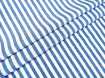 Коттон рубашка полоска 7 мм, голубой с молочным - интернет-магазин tkani-atlas.com.ua