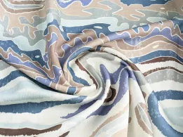 Шелк вискоза волнистое плетение, бежевый с сиреневым - интернет-магазин tkani-atlas.com.ua