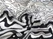 Шелк вискоза волнистое плетение, серый с черным - интернет-магазин tkani-atlas.com.ua