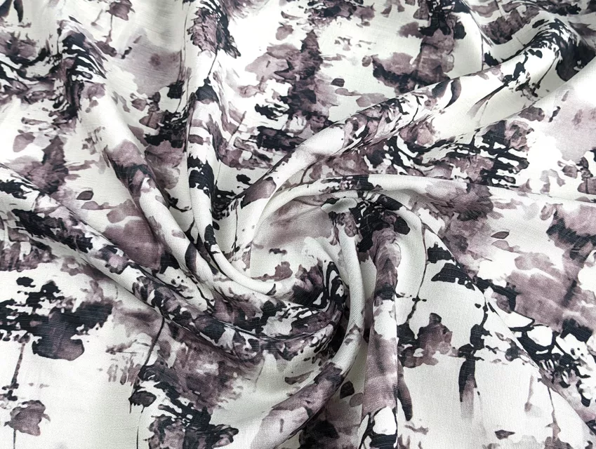 Шовк віскоза акварель, фіолетово-коричневий - фото 1 - інтернет-магазин tkani-atlas.com.ua