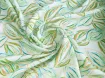 Шелк вискоза лиственная сказка, салатовый с бирюзовым - интернет-магазин tkani-atlas.com.ua