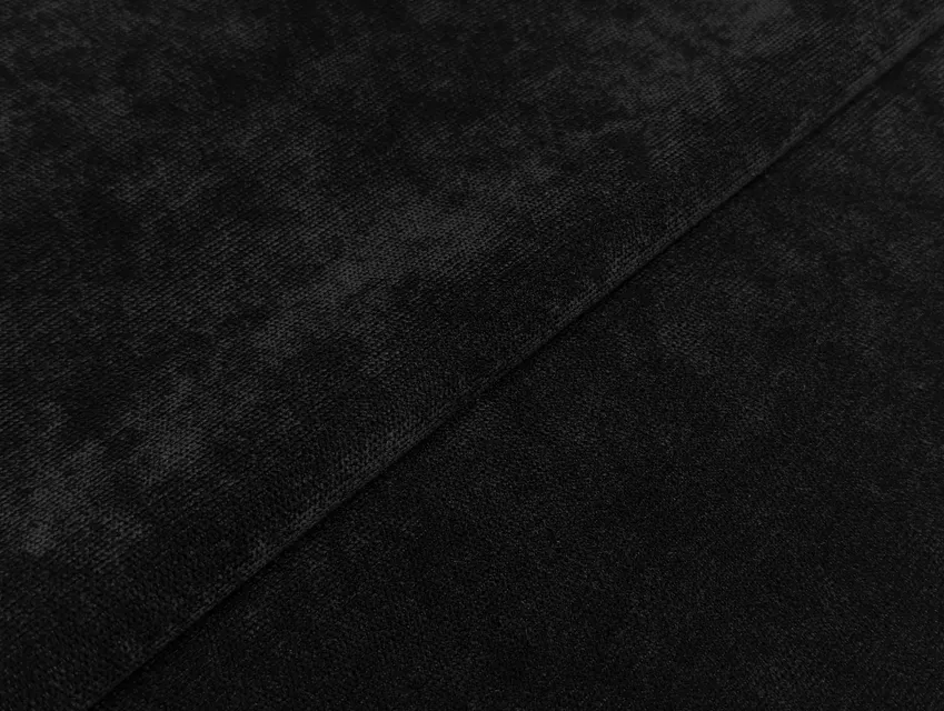 Микровельвет мраморный, черный (отрез 2,2 м) - фото 1 - интернет-магазин tkani-atlas.com.ua