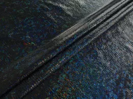 Трикотаж масло нарядное крупная голограмма, черный (отрез 1,6 м) - интернет-магазин tkani-atlas.com.ua