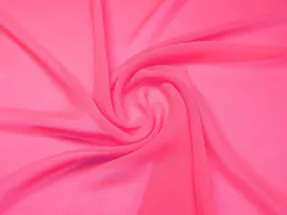 Шифон однотонный, розовый неоновый (отрез 2,1 м) - интернет-магазин tkani-atlas.com.ua