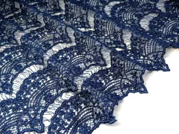 Сетка макраме нежность, темно-синий (отрез 2,6 м) - интернет-магазин tkani-atlas.com.ua