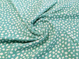 Креп шовк розсип горошків, ментоловий - інтернет-магазин tkani-atlas.com.ua