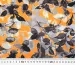 Креп шелк сказочный сад, серый с оранжевым - фото 4 - интернет-магазин tkani-atlas.com.ua