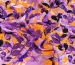 Креп шелк сказочный сад, сиреневый с оранжевым - фото 3 - интернет-магазин tkani-atlas.com.ua
