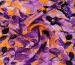 Креп шелк сказочный сад, сиреневый с оранжевым - фото 1 - интернет-магазин tkani-atlas.com.ua