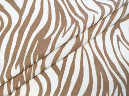 Лен с вискозой зебра, светло-коричневый с молочным - интернет-магазин tkani-atlas.com.ua