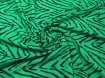 Американский креп рисунок зебра, зеленый с черным (отрез 2,3 м) - интернет-магазин tkani-atlas.com.ua