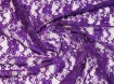 Гипюр стрейчевый цветочный, сиреневый (отрез 0,7 м) - интернет-магазин tkani-atlas.com.ua