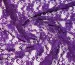 Гипюр стрейчевый цветочный, сиреневый (отрез 0,7 м) - фото 1 - интернет-магазин tkani-atlas.com.ua