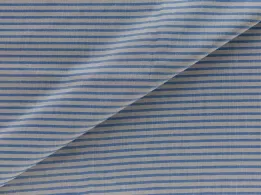 Штапель шелк полоска 4 мм, синяя на сером (отрез 1 м) - интернет-магазин tkani-atlas.com.ua