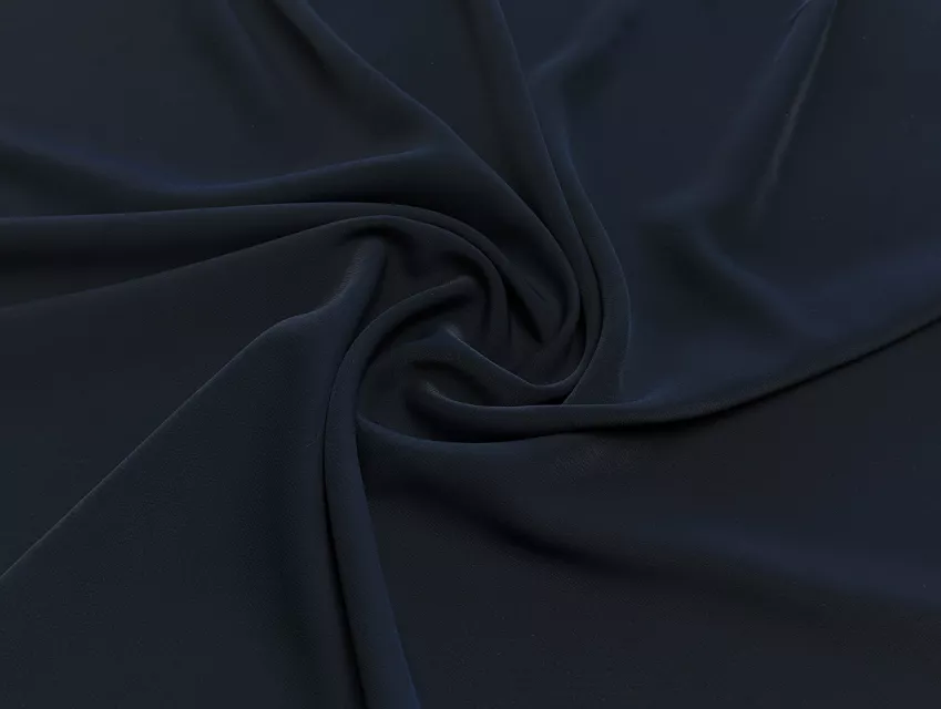 Костюмка шелковистая, глубокий темно-синий (отрез 0,9 м) - фото 1 - интернет-магазин tkani-atlas.com.ua