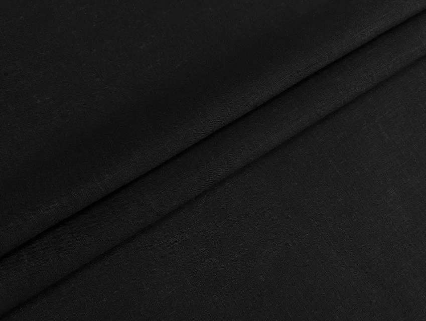 Лен вискоза рубашечный, черный - фото 1 - интернет-магазин tkani-atlas.com.ua