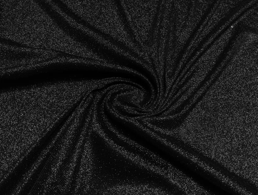 Трикотаж диско мерцание, черный (отрез 2 м) - фото 1 - интернет-магазин tkani-atlas.com.ua