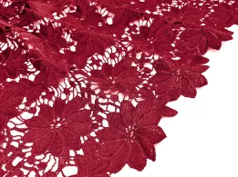 Сетка макраме коттон цветочек, красный (отрез 1,9 м) - интернет-магазин tkani-atlas.com.ua