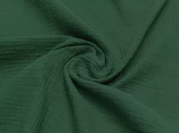 Муслин двухслойный, хвойно-зеленый (отрез 1,9 м) - интернет-магазин tkani-atlas.com.ua