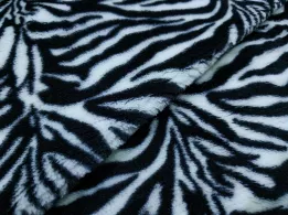 Мех зебра, черно-белый (отрез 1,2 м) - интернет-магазин tkani-atlas.com.ua