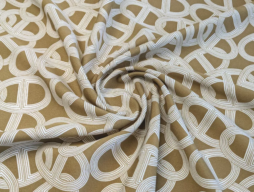 Плательный креп акварельная абстракция, бежевый - фото 1 - интернет-магазин tkani-atlas.com.ua