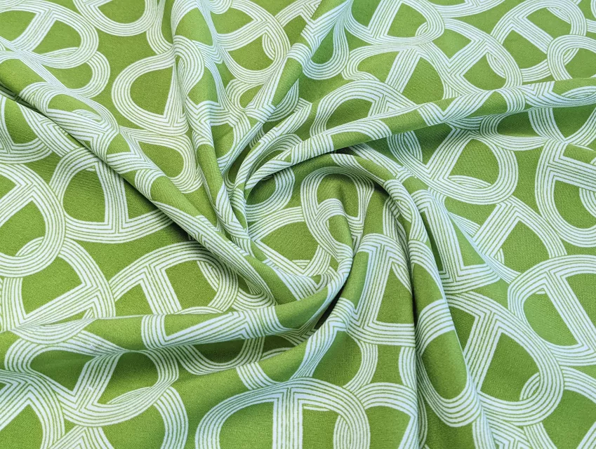 Платтяний креп акварель абстракції, салатовий - фото 1 - інтернет-магазин tkani-atlas.com.ua