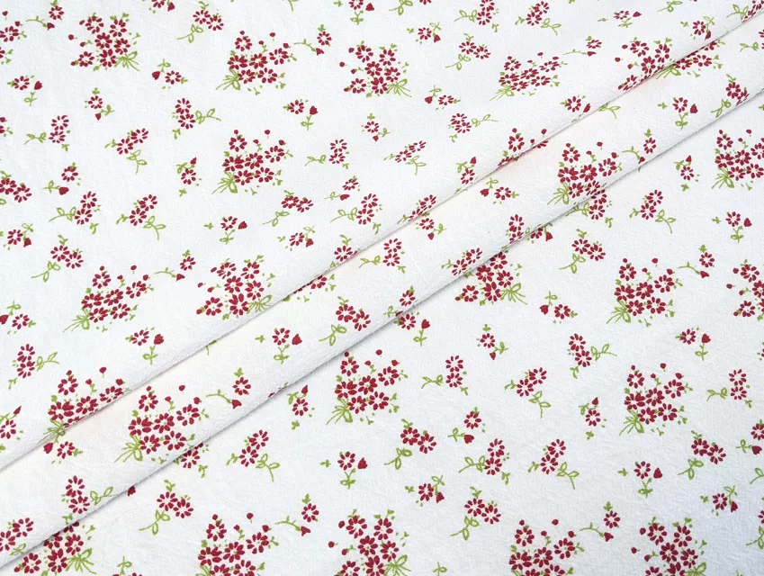 Бэби коттон букетики, светлое молоко - фото 1 - интернет-магазин tkani-atlas.com.ua