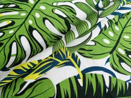 Льон віскоза тропічний, зелений (відріз 2,7 м) - інтернет-магазин tkani-atlas.com.ua