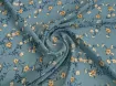 Шифон креповий квітучі гілочки, джинсовий - інтернет-магазин tkani-atlas.com.ua