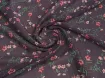 Шифон креповий квітучі гілочки, темно-бузковий - інтернет-магазин tkani-atlas.com.ua