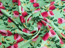 Штапель Бельмондо переплетення, м'ята (відріз 1,5 м) - інтернет-магазин tkani-atlas.com.ua