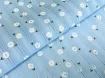 Котон мережка маленька квіточка, блакитний - інтернет-магазин tkani-atlas.com.ua