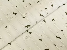 Котон мережка ромашка, кремовий - інтернет-магазин tkani-atlas.com.ua