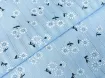 Коттон мережка ромашка, голубой - интернет-магазин tkani-atlas.com.ua