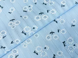 Котон мережка ромашка, блакитний - інтернет-магазин tkani-atlas.com.ua