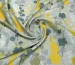 Шелк Армани сказочные ветви, серо-желтый - фото 1 - интернет-магазин tkani-atlas.com.ua