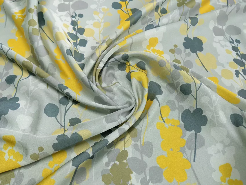 Шовк Армані казкові віти, сіро-жовтий - фото 1 - інтернет-магазин tkani-atlas.com.ua