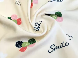 Штапель барвиста фантазія, рожева ваніль - інтернет-магазин tkani-atlas.com.ua