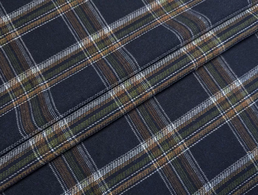 Коттон рубашечный клетка 80 мм, темно-синий - фото 1 - интернет-магазин tkani-atlas.com.ua