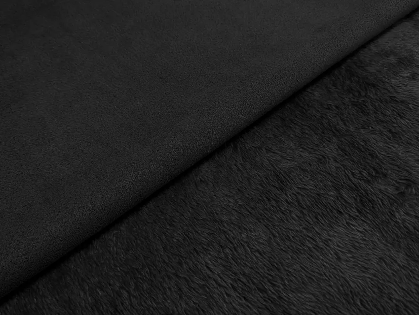 Замша на вельбо двостороння, чорний (відріз 2 м) - фото 1 - інтернет-магазин tkani-atlas.com.ua
