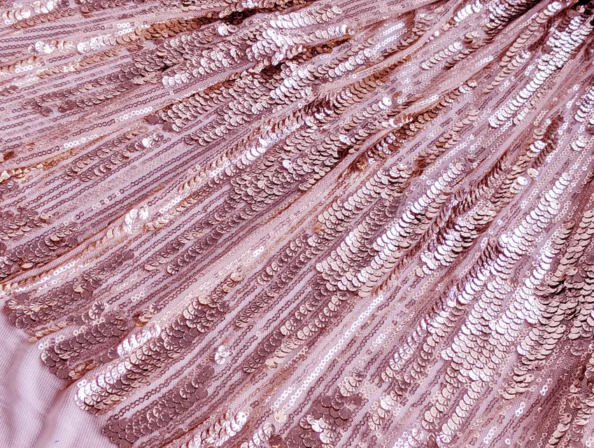 Паєтка на сітці мушля, рожевий (відріз 2 м) - фото 1 - інтернет-магазин tkani-atlas.com.ua
