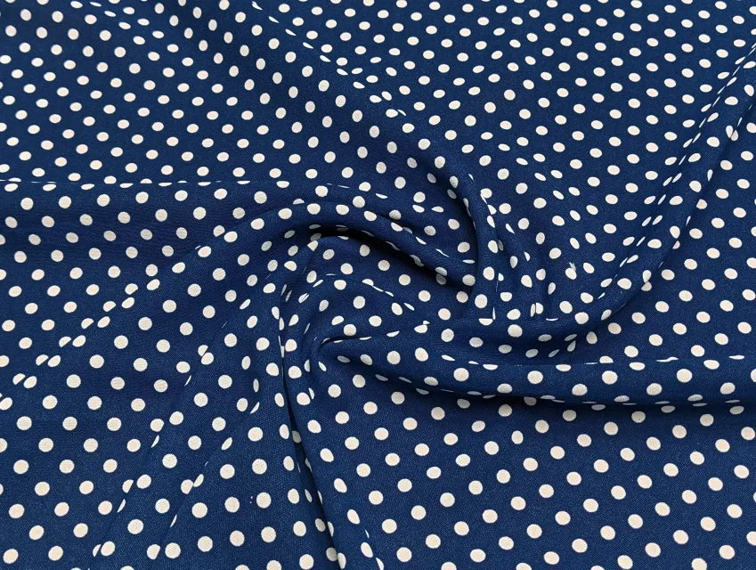 Креп Шері горох 5 мм, синій - фото 1 - інтернет-магазин tkani-atlas.com.ua