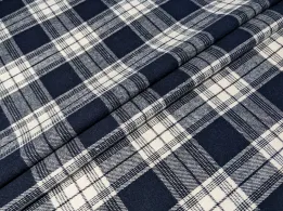 Котон сорочковий клітина 105 мм, темно-синій з білим - інтернет-магазин tkani-atlas.com.ua