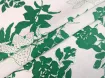 Котон квіткова абстракція, зелений на молочному - інтернет-магазин tkani-atlas.com.ua